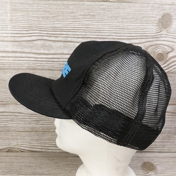 Vintage Shure Hat Cap Snap Back Black Mesh Trucker Promo Sound Audio Mens 80s - Picture 4 of 9